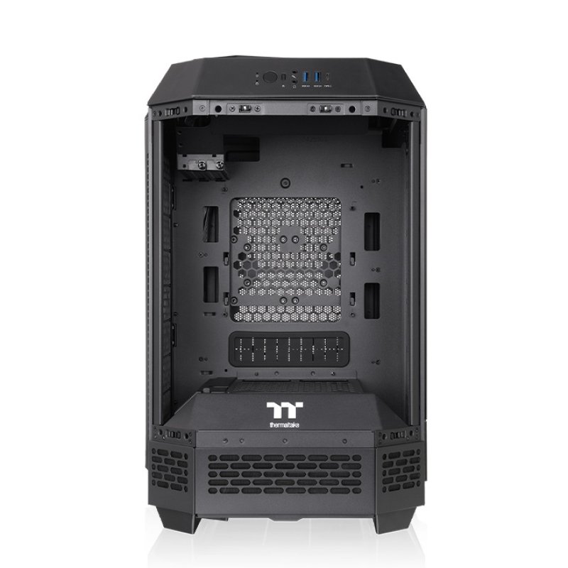 Detalle 2 de Thermaltake The Tower 250, caja Mini-ITX vertical con vidrio templado y 2 ventiladores