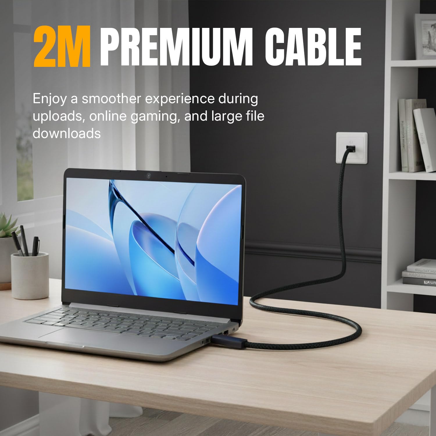 Detalle 2 de Tolesum 2 m Cavo USB A a Ethernet 1000 Mbps