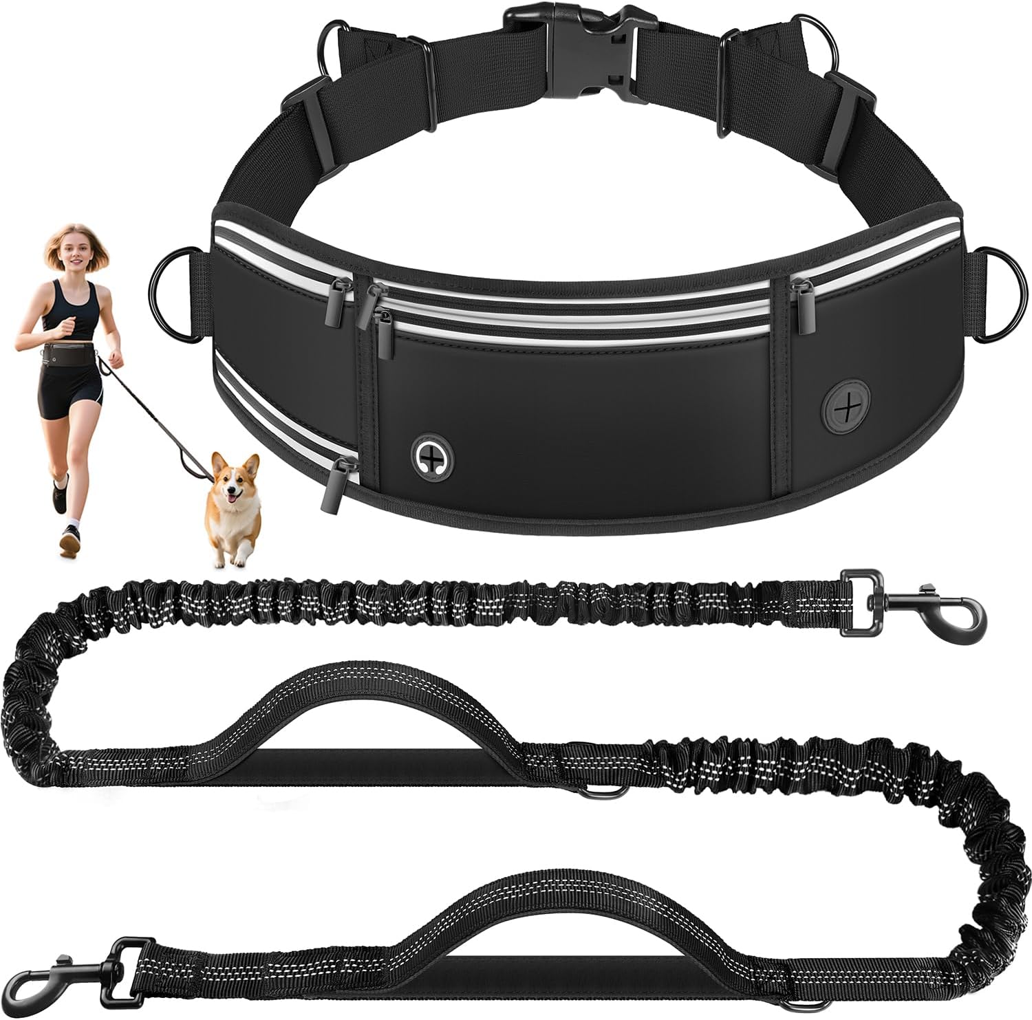 Detalle de Looxmeer hands free dog lead 1.6–2.2m