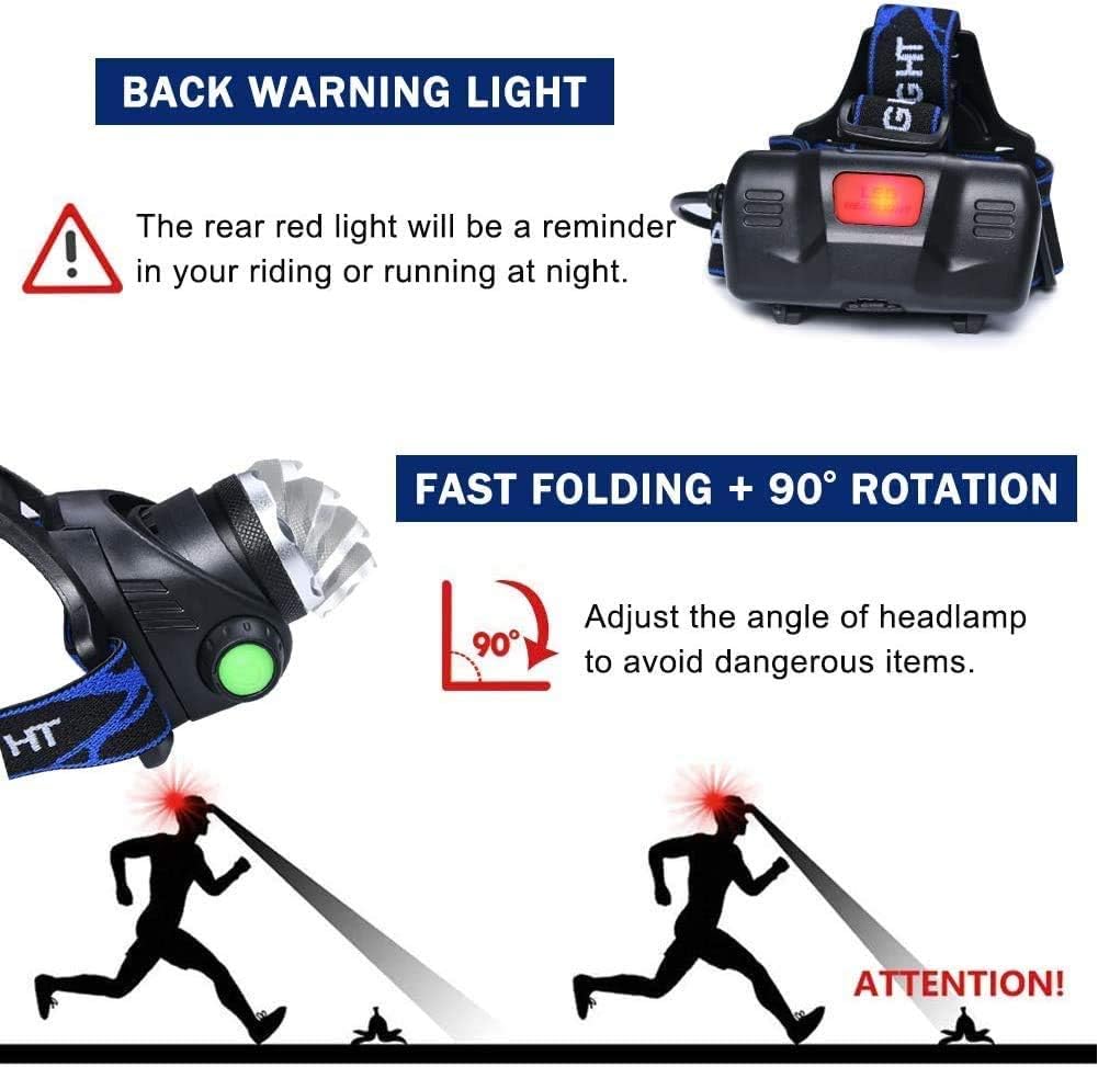Detalle de flintronic Lampe Frontale Rechargeable 1200 LM