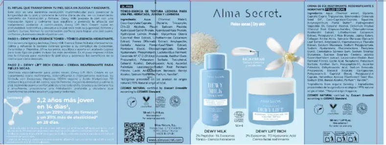 Thumbnail 1 de Alma Secret Crema Día Dewy Lift para piel seca (50 ml) + Mini Tónico Dewy Milk 50 ml