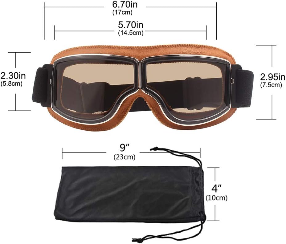 Detalle 2 de Ashilun Retro Pilot Goggles