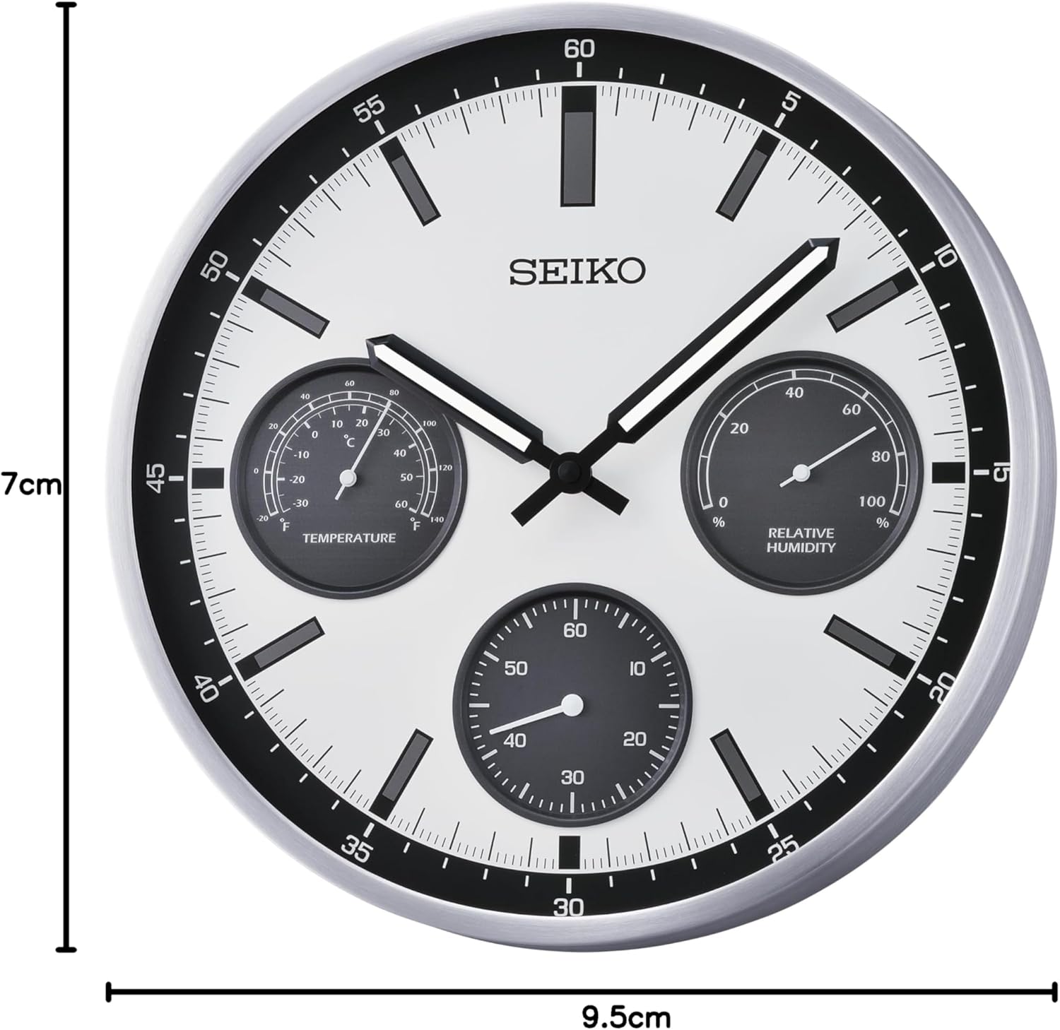 Thumbnail 1 de Seiko Clocks Horloge Murale Blanche Standard – 33 cm