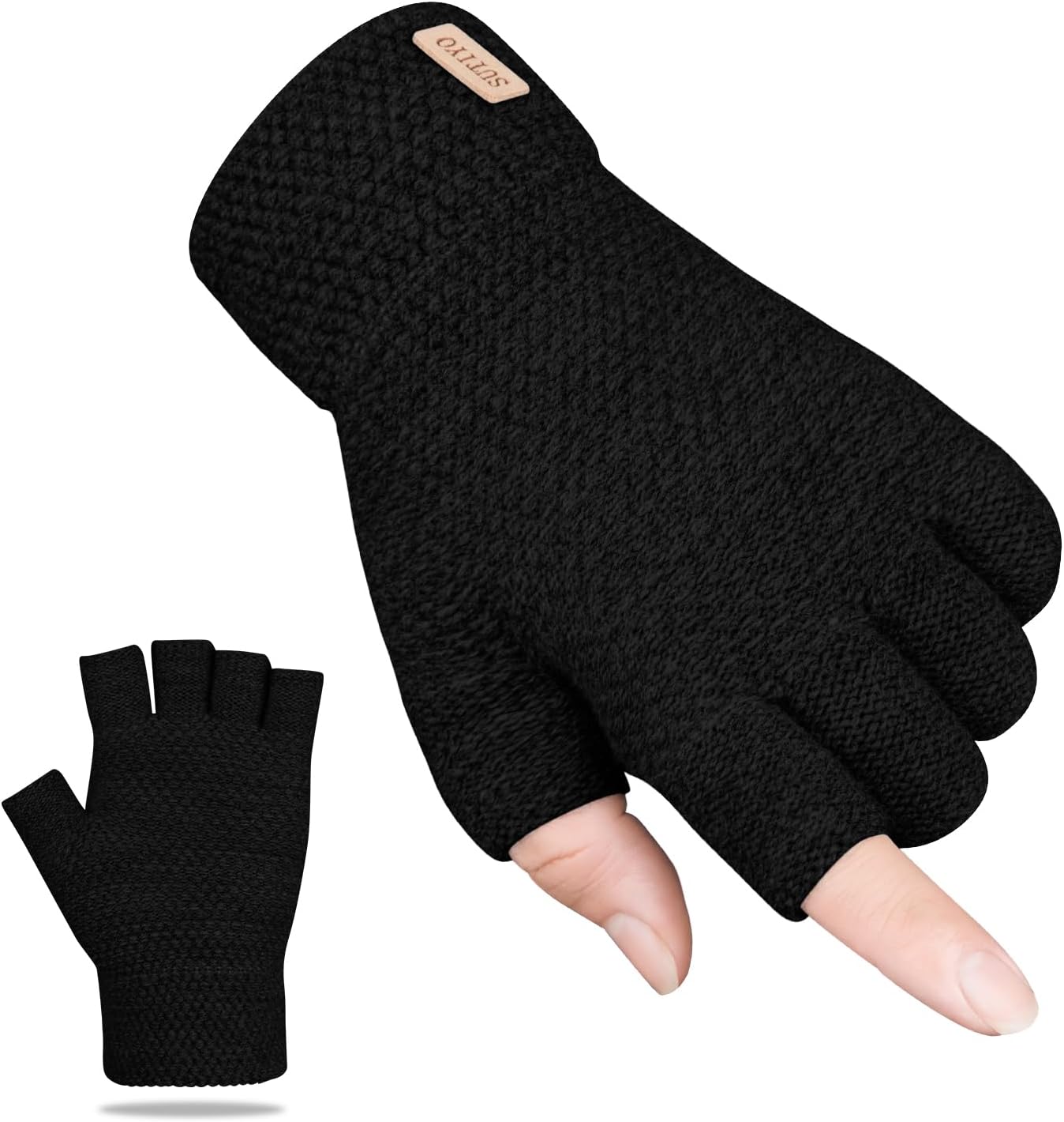 Detalle de SUTIYO Fingerless Winter Gloves for Driving
