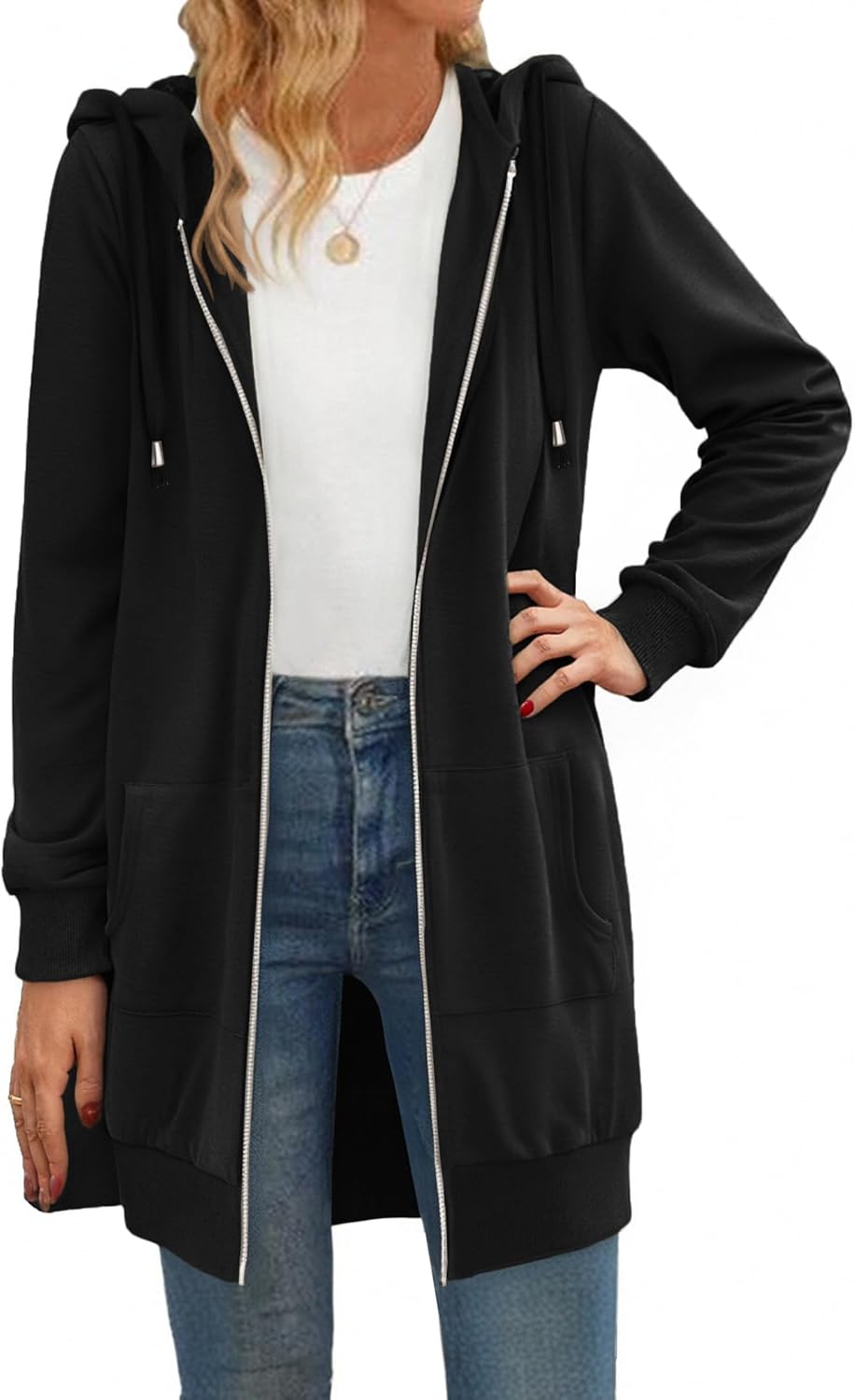 Thumbnail 1 de Zeagoo Long Zip-Up Tunic Hoodie 2024