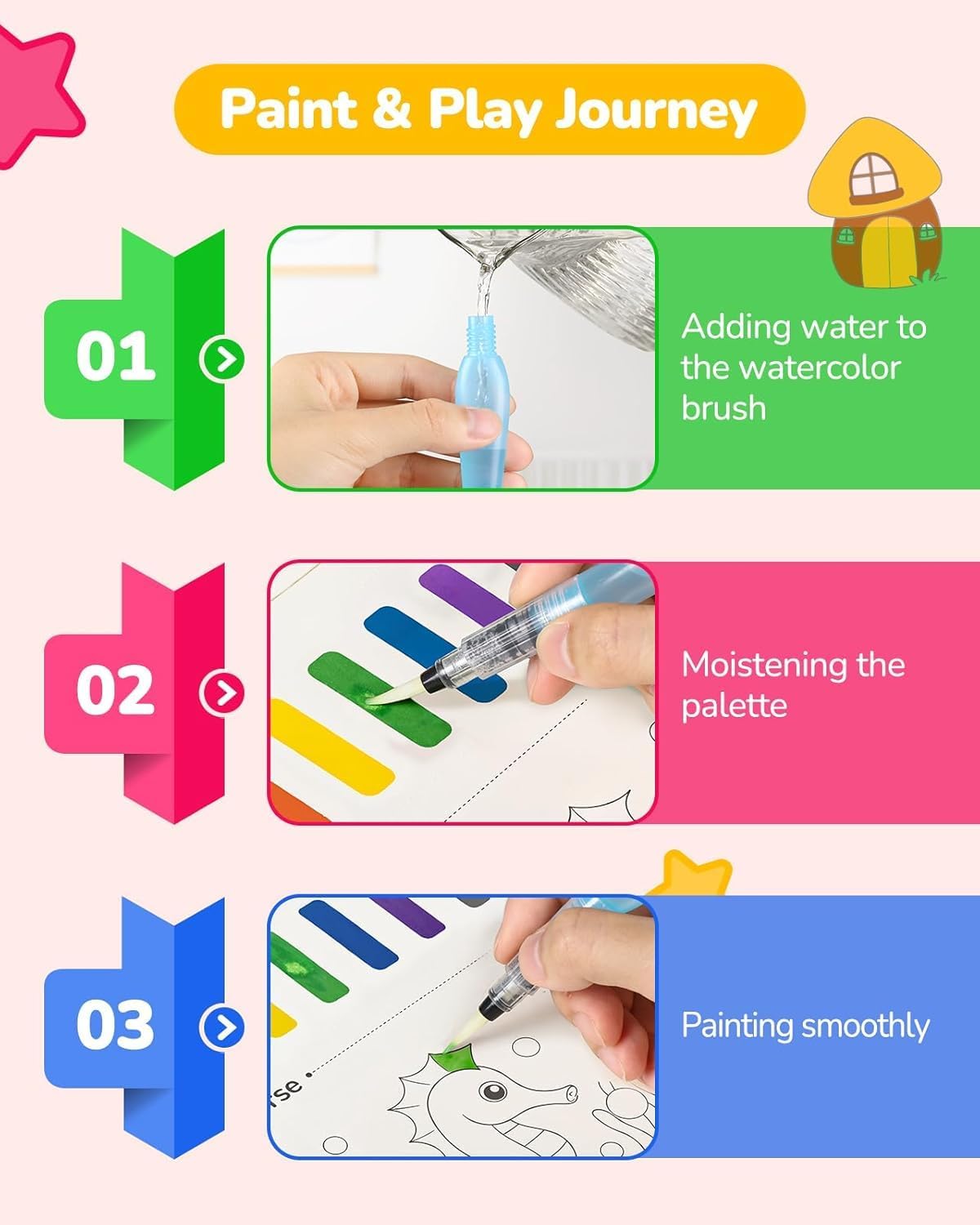 Thumbnail 5 de TECJOE 3-Pack Water Coloring Books 🎨