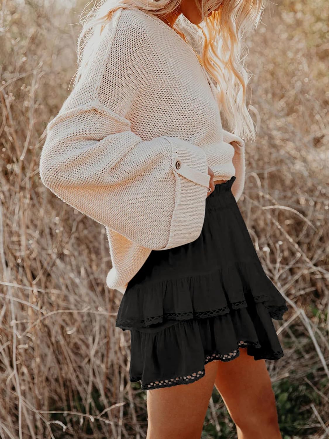Thumbnail 2 de Aoudery Flowy Shorts High-Waist Mini Skort