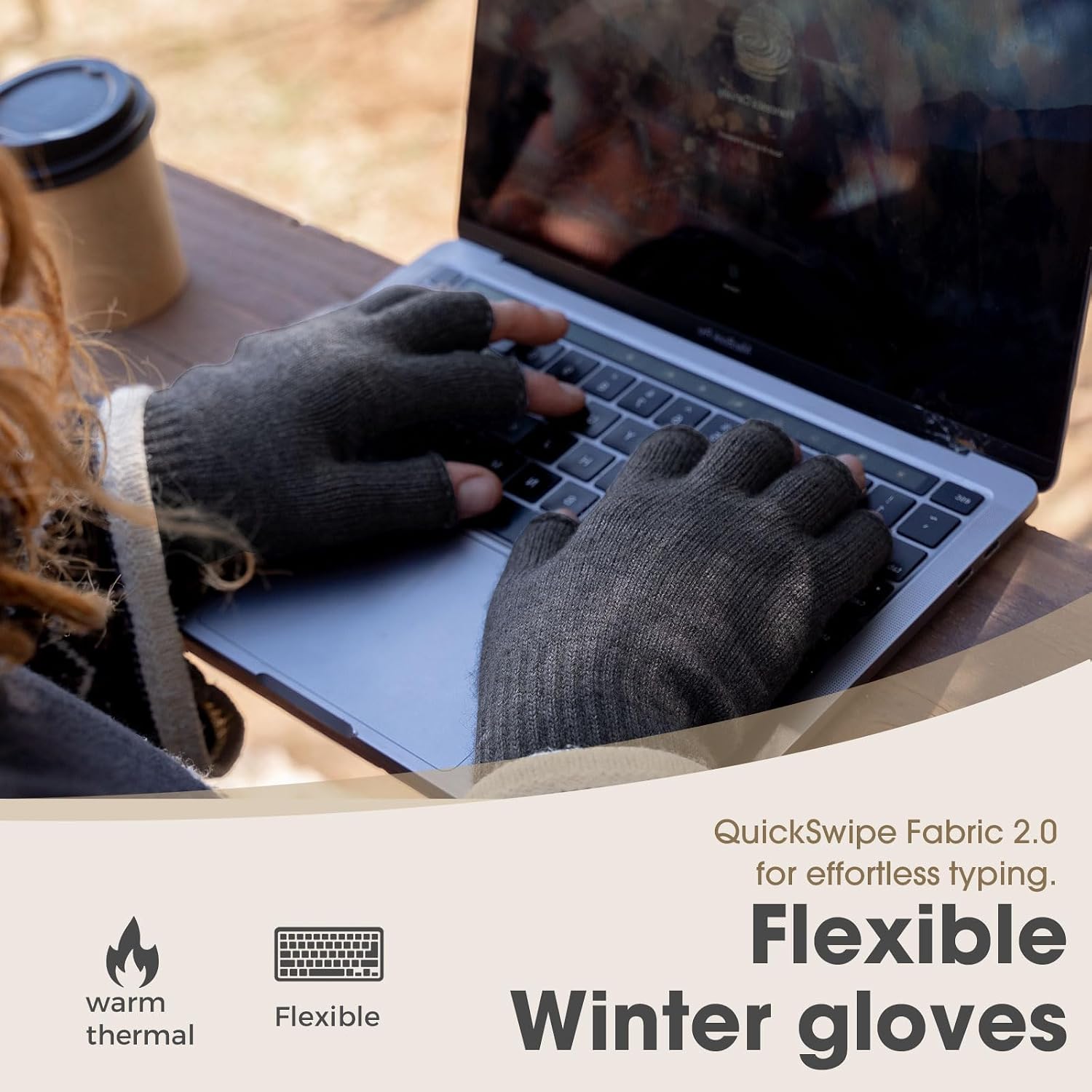 Thumbnail 6 de Rahhint Alpaca Wool Fingerless Thermal Gloves ⛄