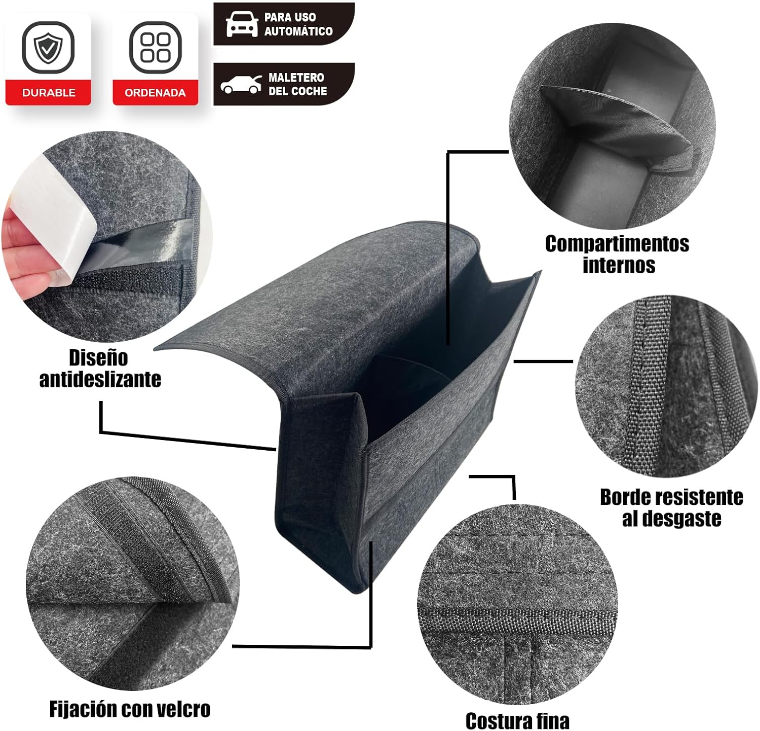 Thumbnail 3 de ENERFERO faltbarer Kofferraum-Organizer für Auto, SUV & LKW – mehrzweck Aufbewahrungsbox mit rutschfester Unterseite