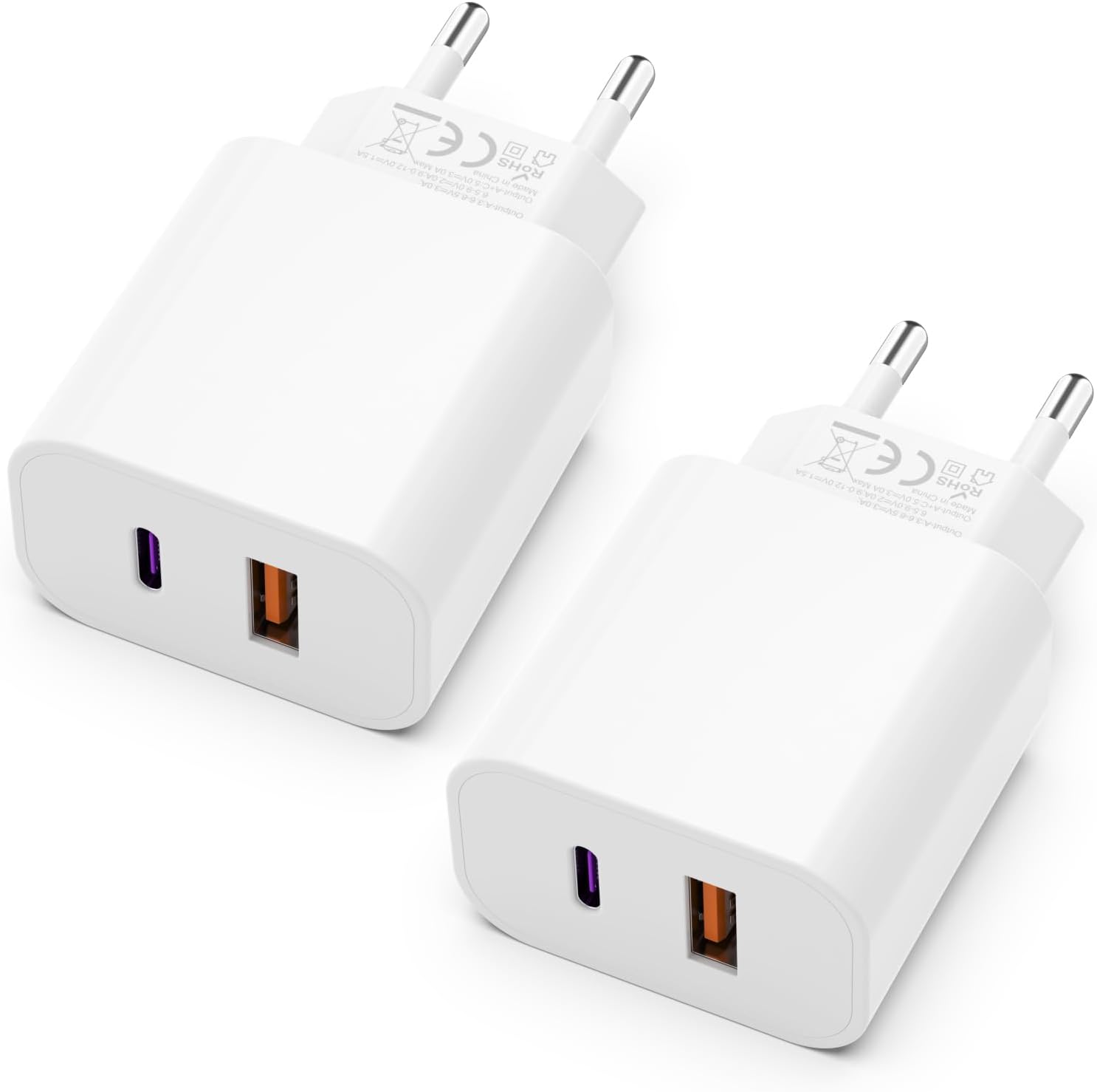 Detalle de USB C Ladegerät 25W 2er Pack – 2 in 1 USB Adapter