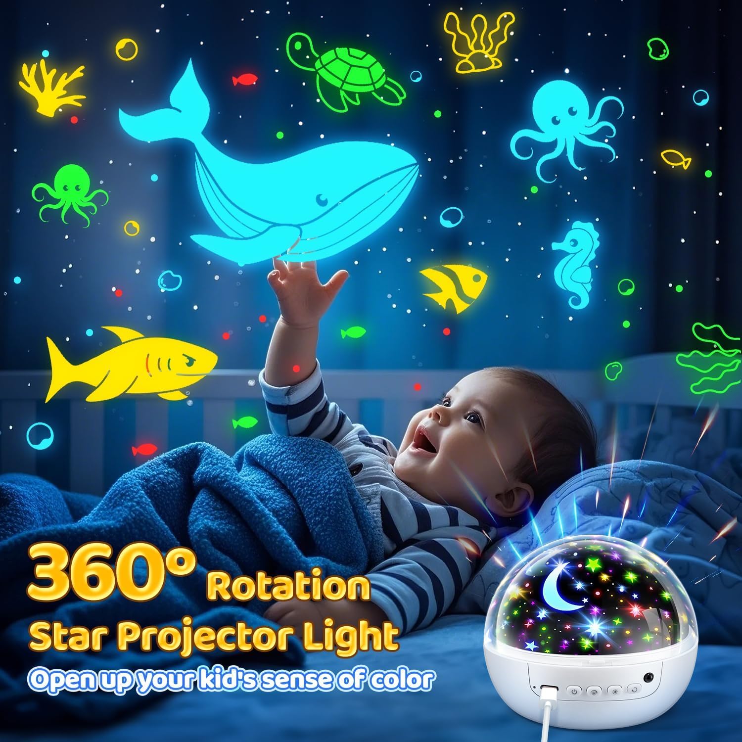 Thumbnail 5 de Sensory Toys Star Projector 93 modes 🌙