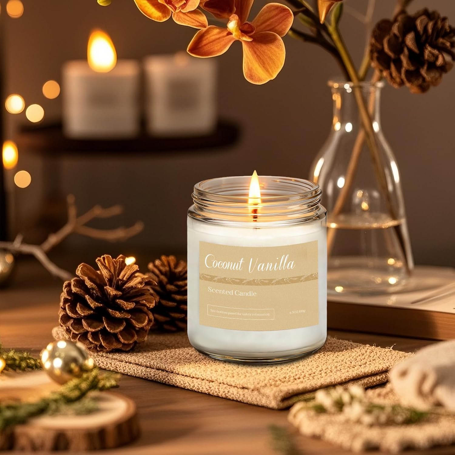 Detalle 2 de PELN MD- Ca01025US Scented Soy Candle Gift Set, 6 Scents, 42 oz