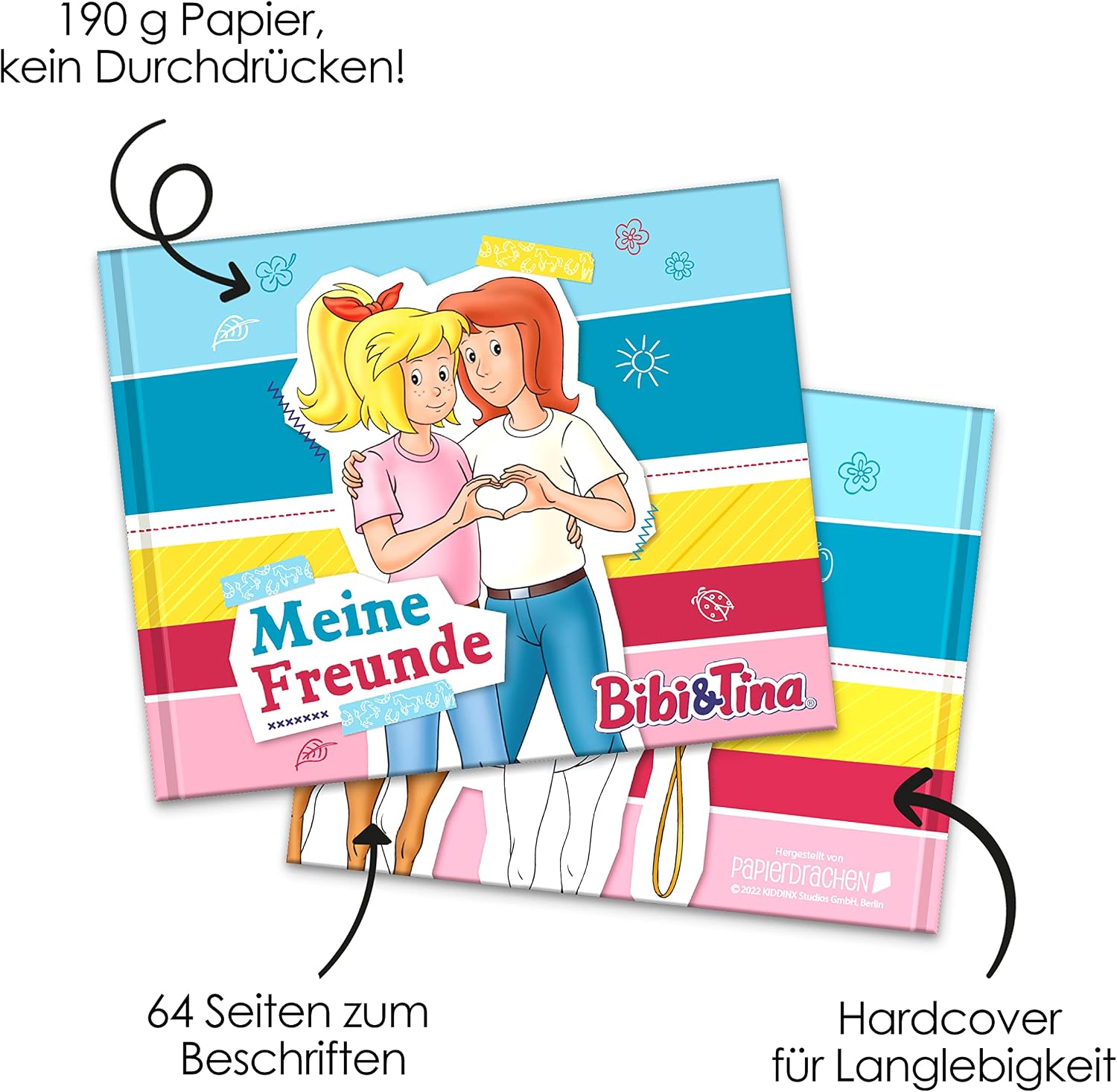 Thumbnail 5 de Papierdrachen Freundebuch 27 Freunde, 17,5x21,6 cm