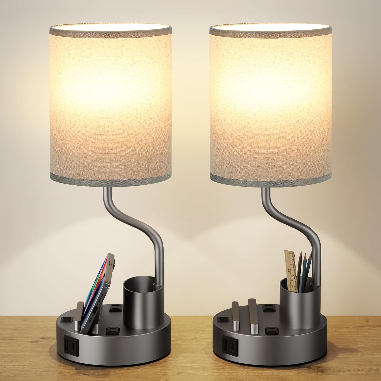 Detalle de Fenmzee Bedside Lamps 15-Inch