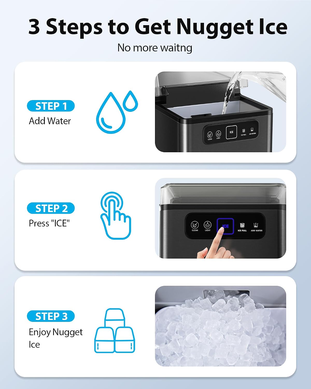 Thumbnail 5 de Aeitto Nugget Ice Maker 40 lbs/day