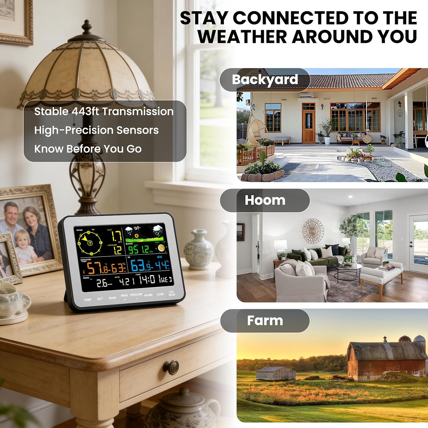 Thumbnail 6 de Sainlogic Weather Station with 6.5-Inch Display
