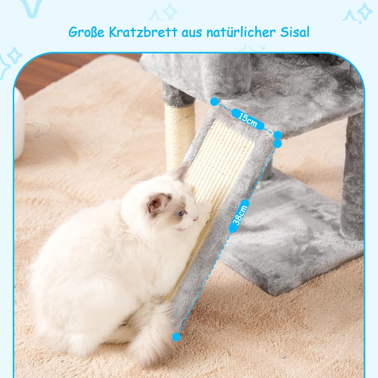 Thumbnail 4 de Hey-brother Kratzbaum MPJ007SW 108 cm Katzenbaum 🐱