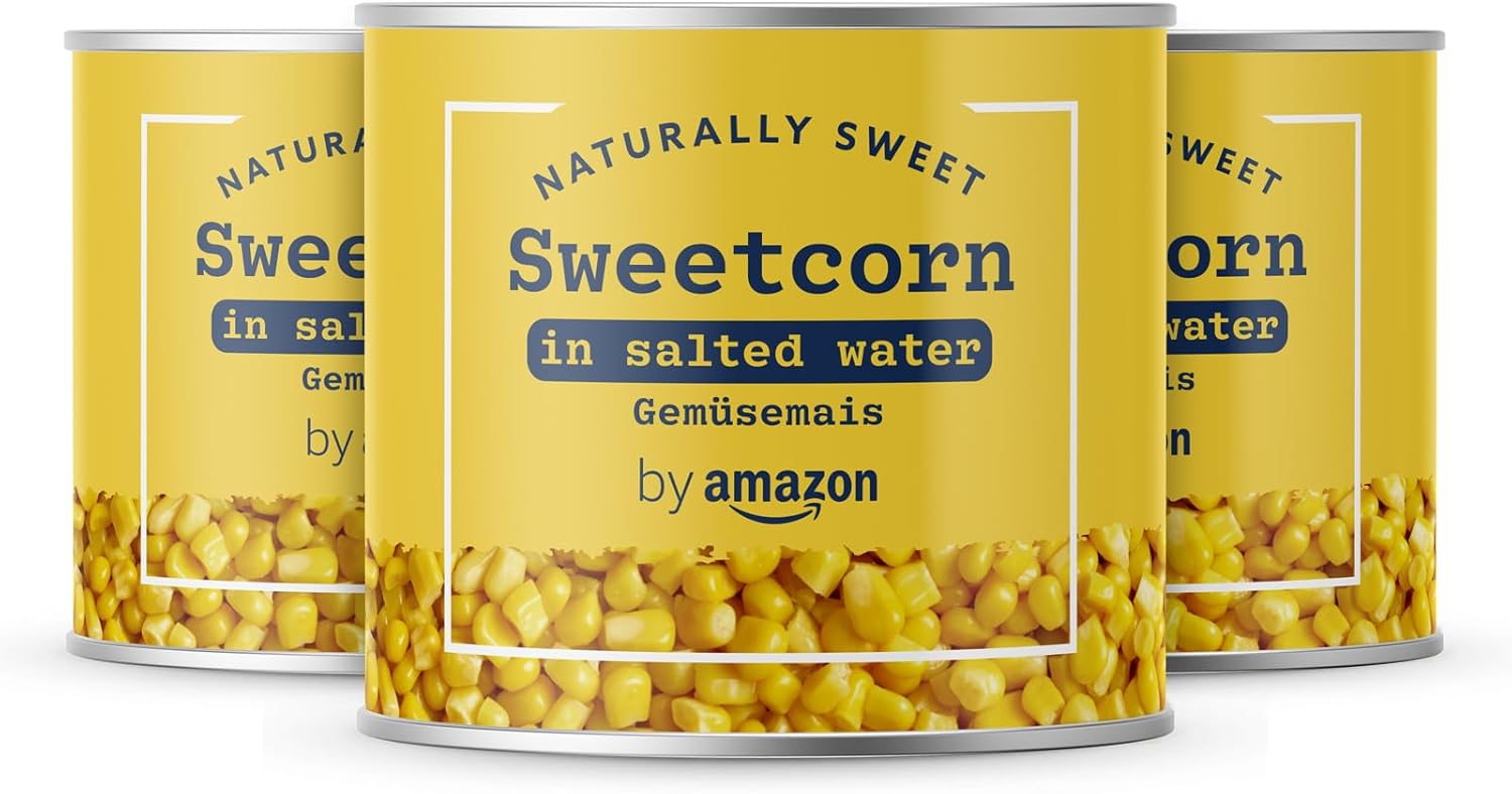 By Amazon Sweet Corn 3x160g: mais dolce in multipack per piatti veloci e vegetariani