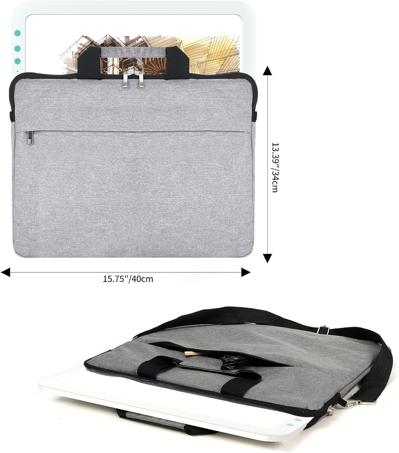 Detalle de TOHETO A4 Rechargeable Super Bright Light Pad with 3 Light Colours and Carry Bag