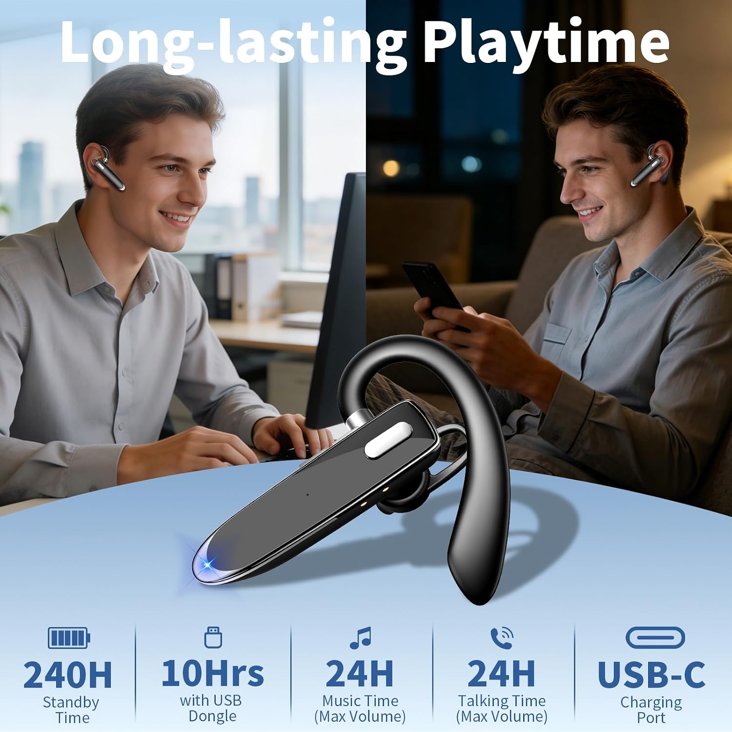 Detalle de Xoruezls Wireless Headset with USB Dongle