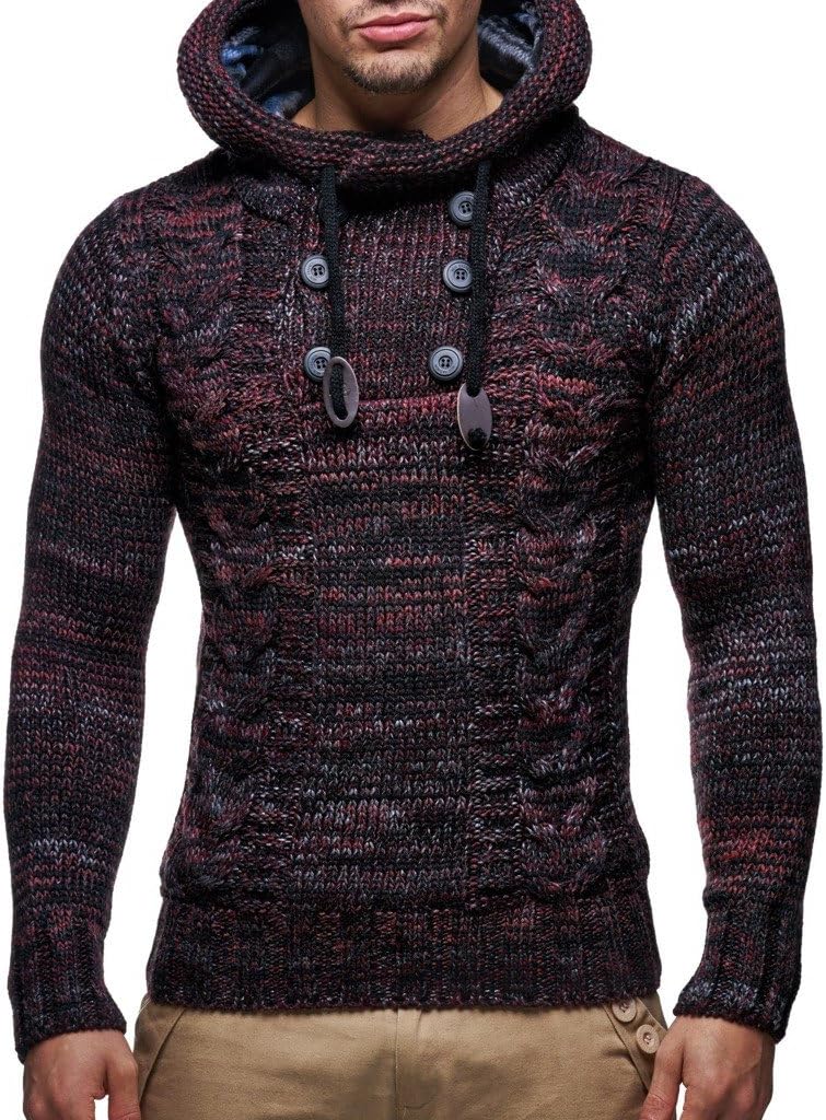Detalle de Leif Nelson Pull Tricoté Cardigan Homme – Élégance décontractée et confort tout au long de l’année