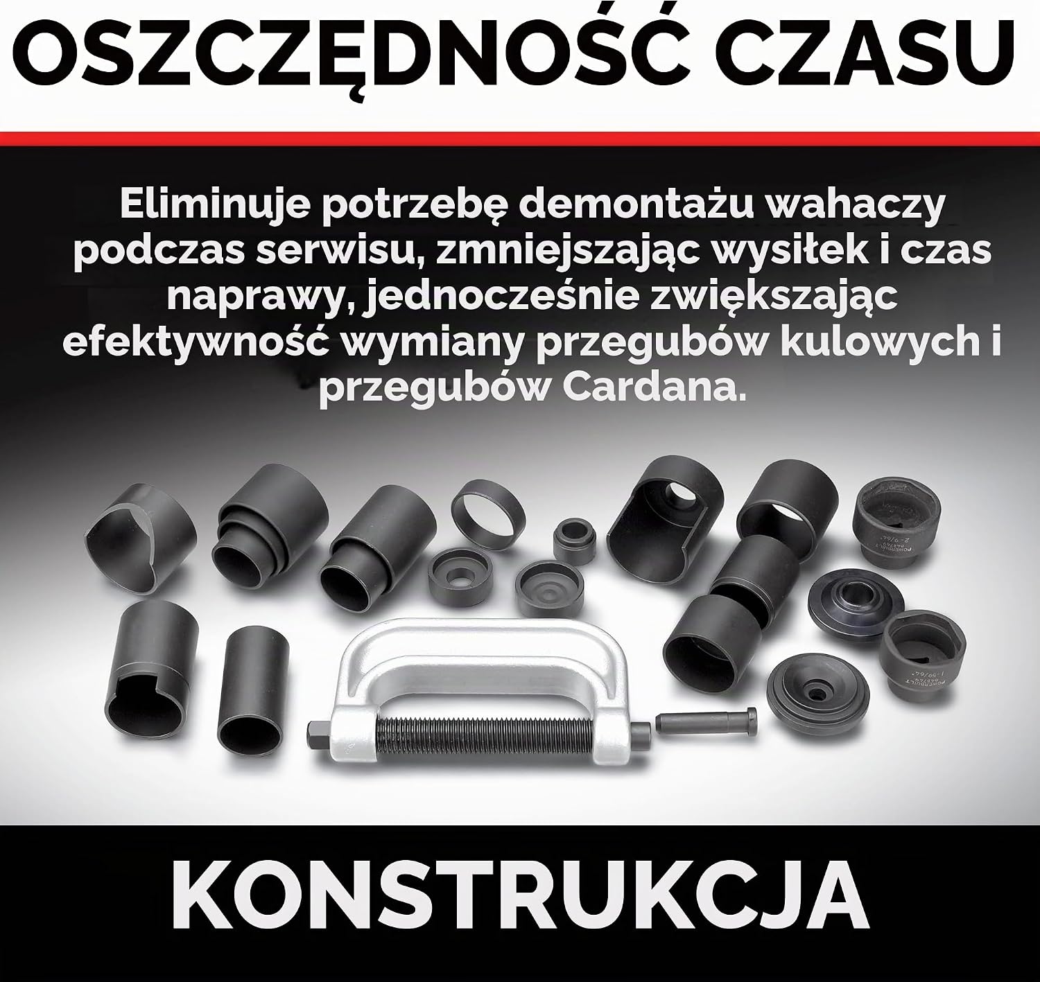 Thumbnail 3 de Powerbuilt 648617 – zestaw serwisowy do przegubów kulowych i krzyżakowych