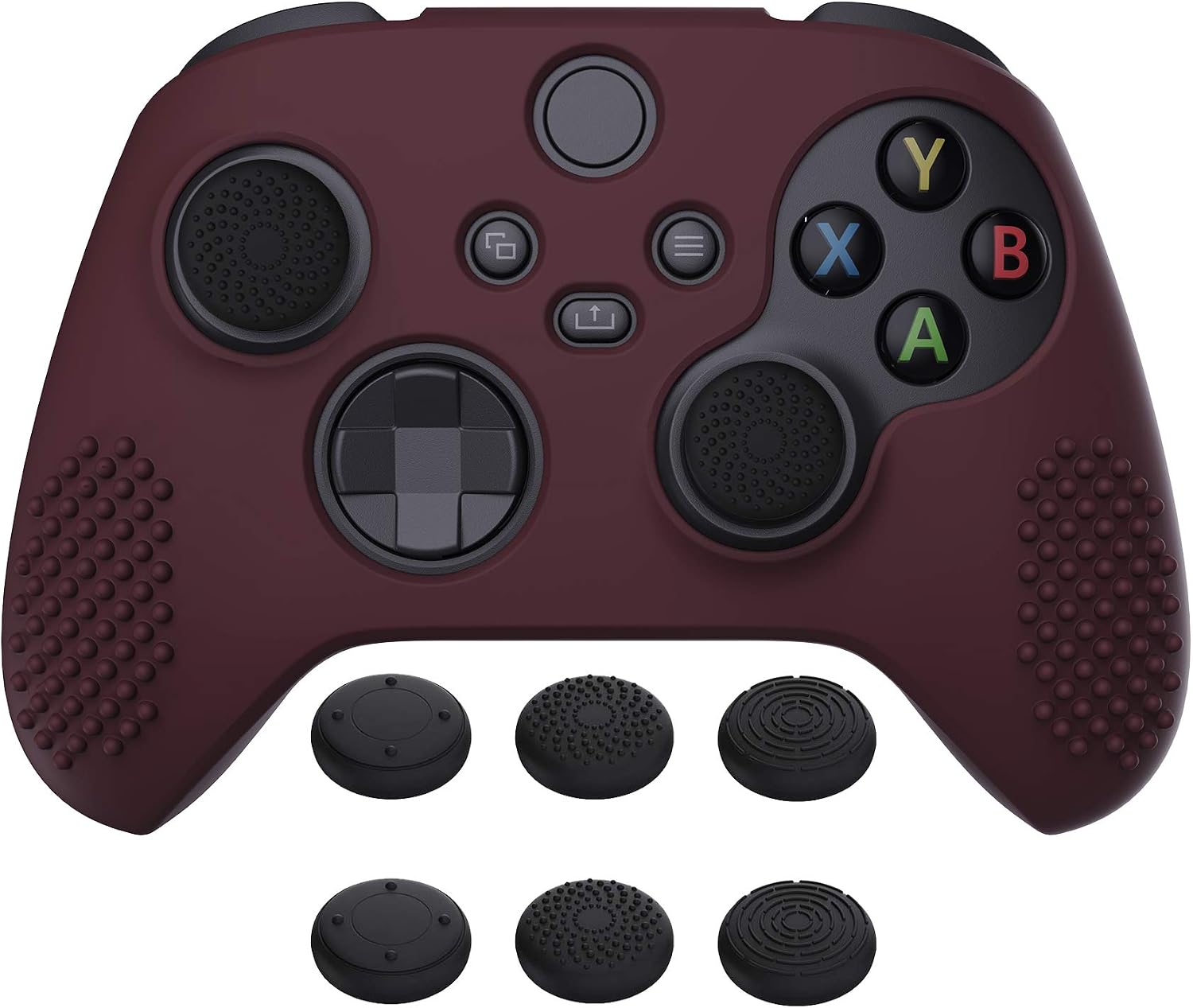 Detalle de eXtremeRate PlayVital Wine Red silicone cover