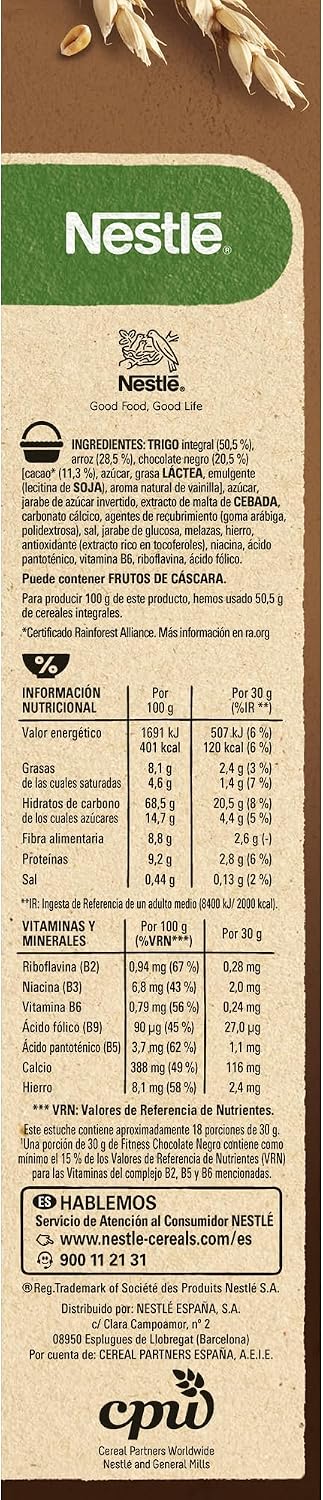 Thumbnail 4 de Nestlé Fitness Chocolate Negro, Pack de 12 x 540g 🍫