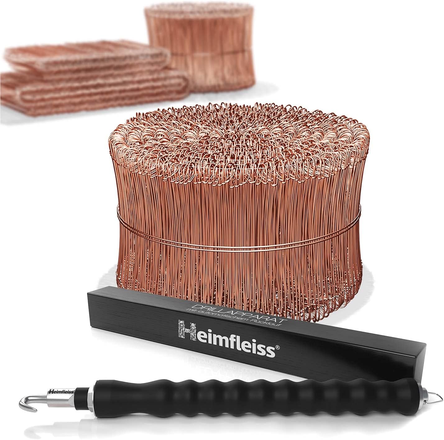 Thumbnail 6 de Heimfleiss Drillapparat Driller + verkupferter Rödel Draht 1,0 x 100-160 mm (250 Stk.) – hochwertiges Set