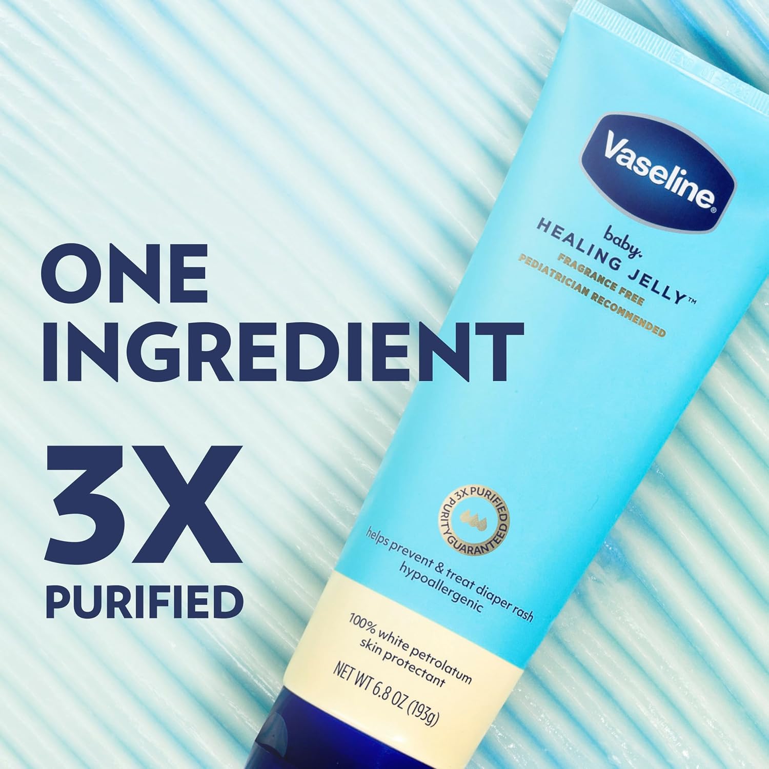 Detalle 2 de Vaseline Baby Healing Jelly, 6.8 oz, 3-Count, Fragrance-Free Tube