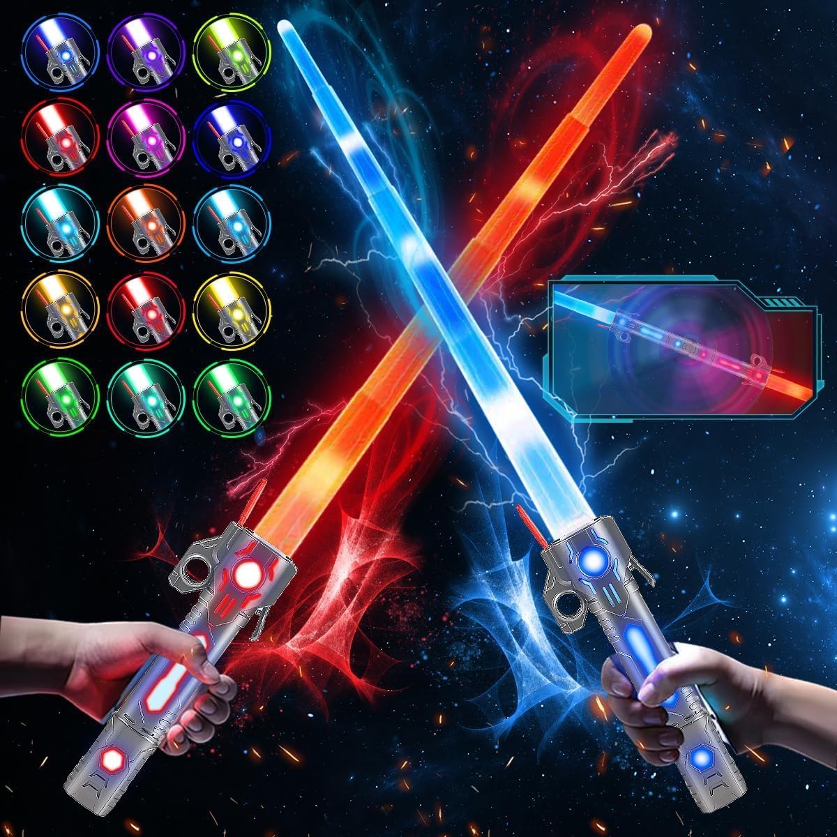 Detalle de Sabres laser rechargeables VATOS 2 pièces