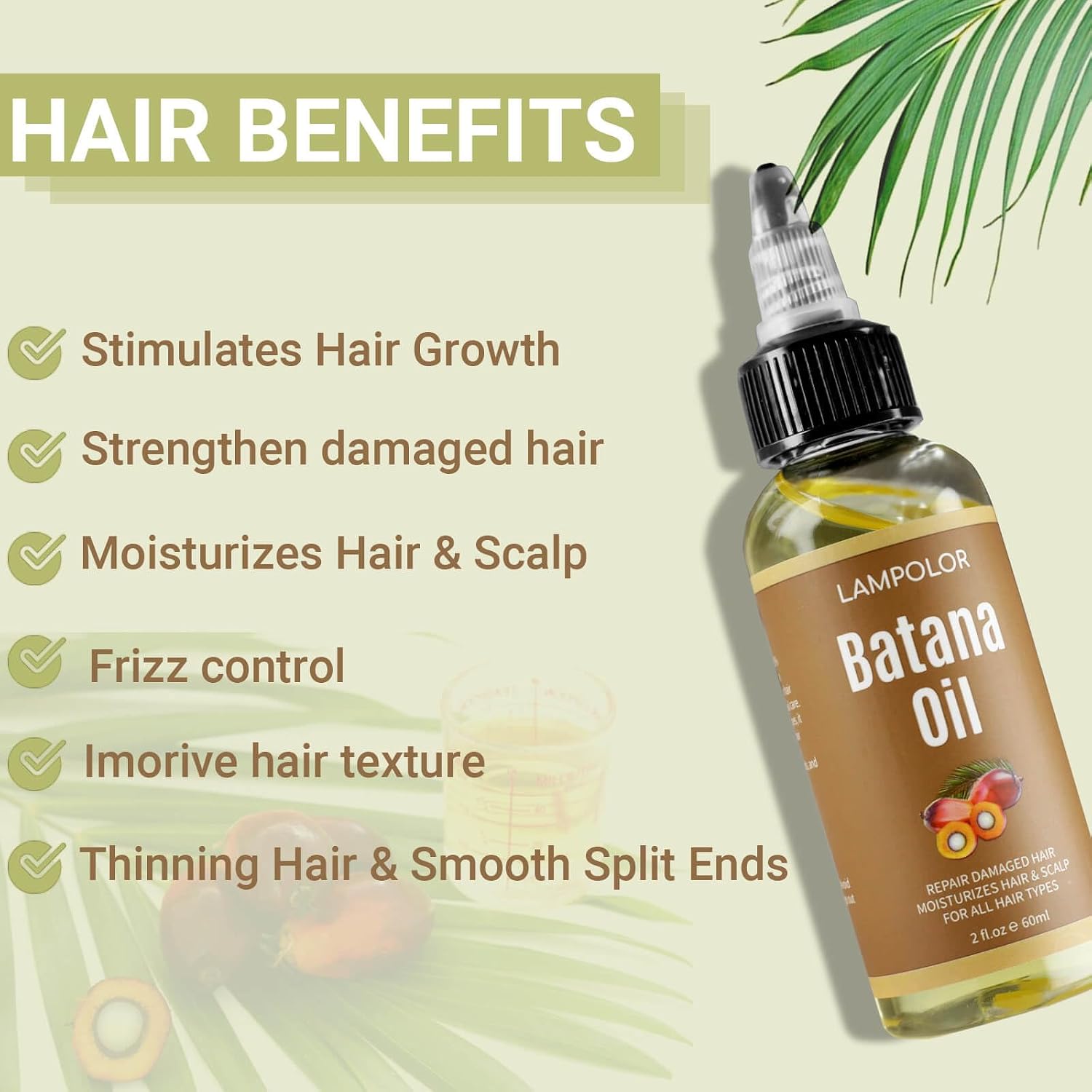 Detalle de Raw Batana Oil Hair Growth 2 fl oz