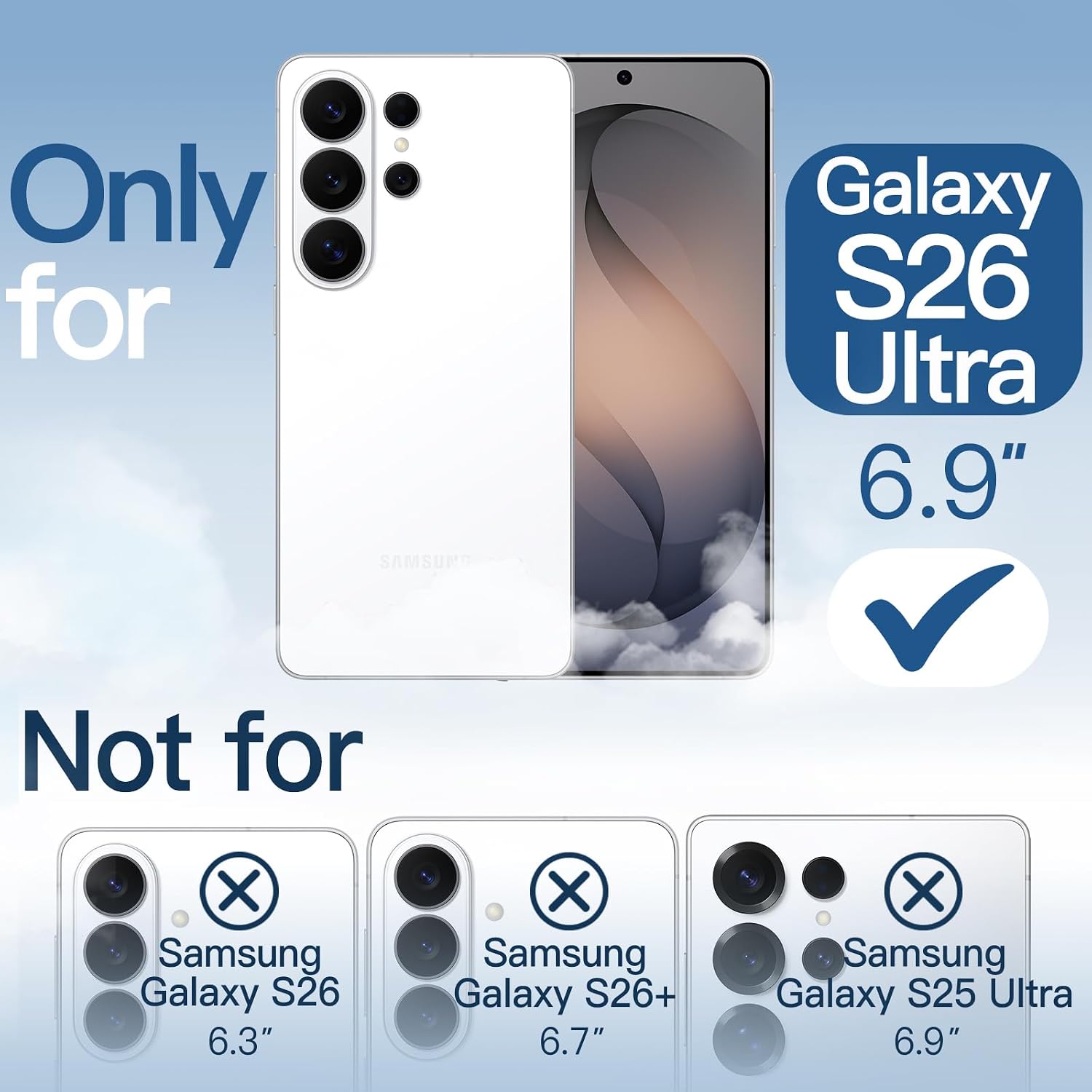 Detalle 2 de JETech Cover per Samsung Galaxy S26 Ultra: protezione completa della fotocamera, anti-graffi e trasparente