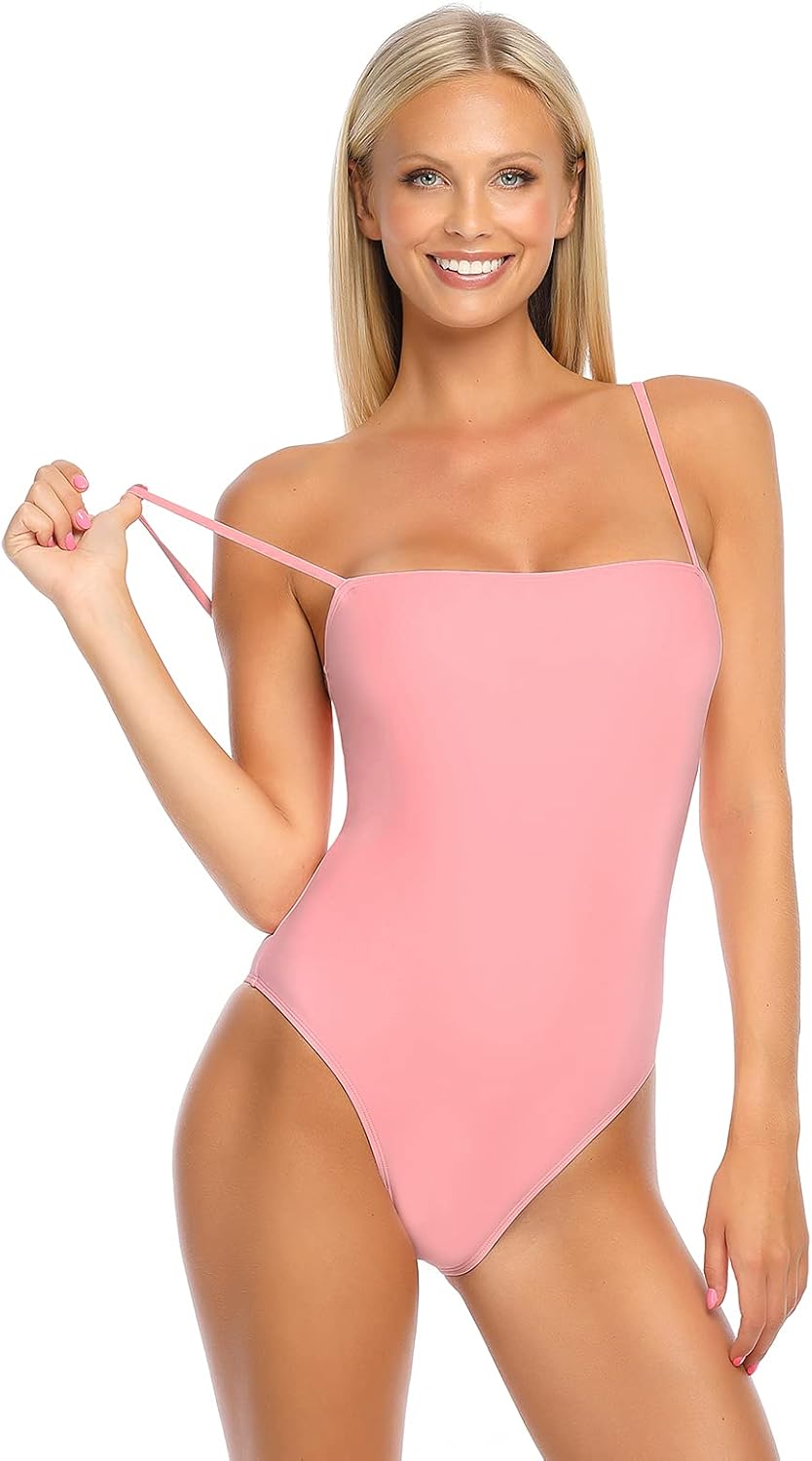 Detalle 2 de RELLECIGA Women's Bandeau One Piece Swimsuit