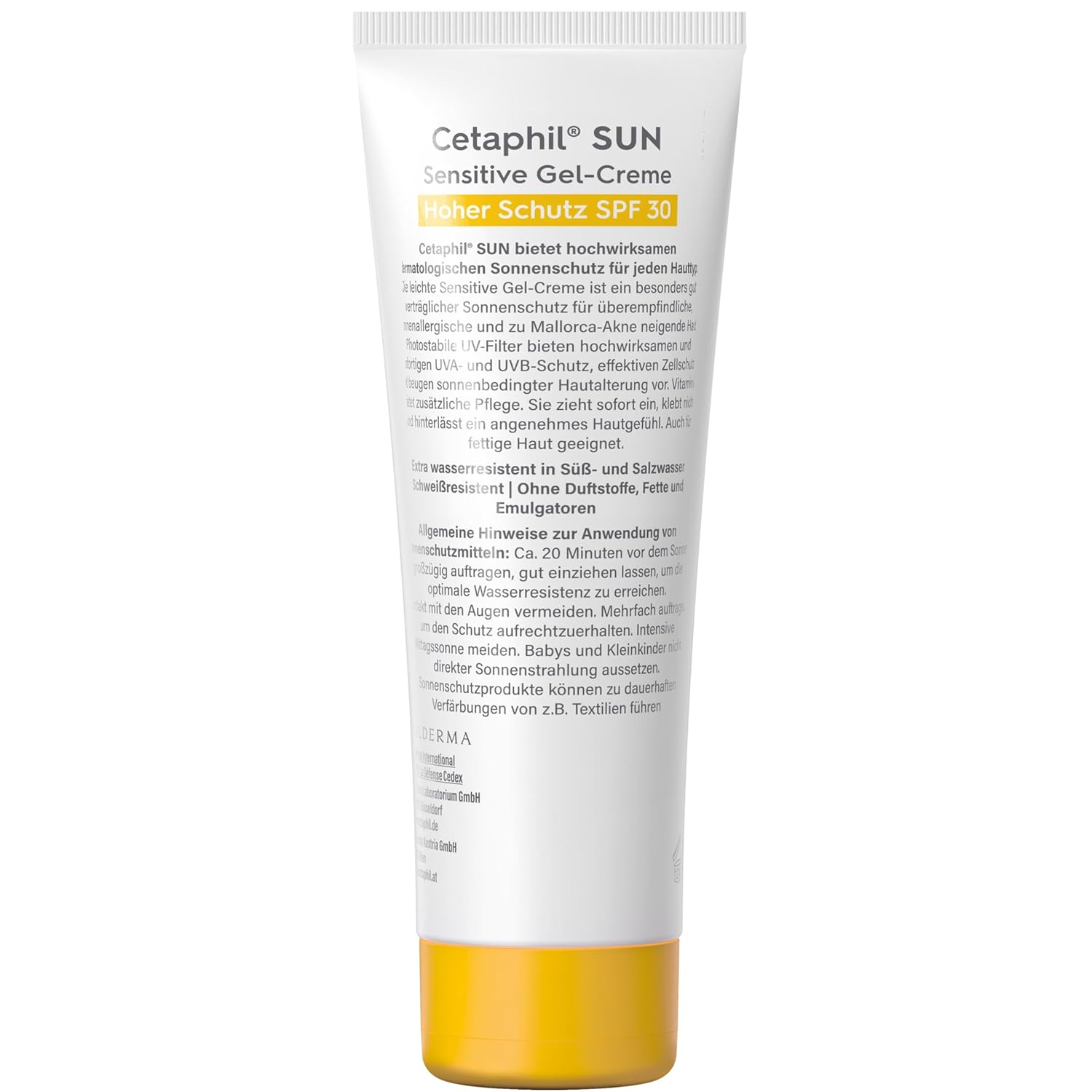 Detalle 2 de Cetaphil sun Daylong 30 sensitive Gel-Creme Körper, 200 ml – Sonnenschutz für empfindliche Haut