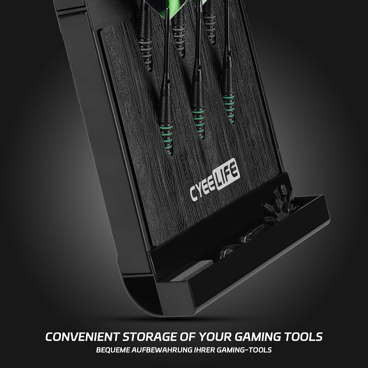 Thumbnail 2 de CyeeLife Plastic Darts Stand & Holder Black for 12 Darts – Assemblable & Detachable Pro Accessories