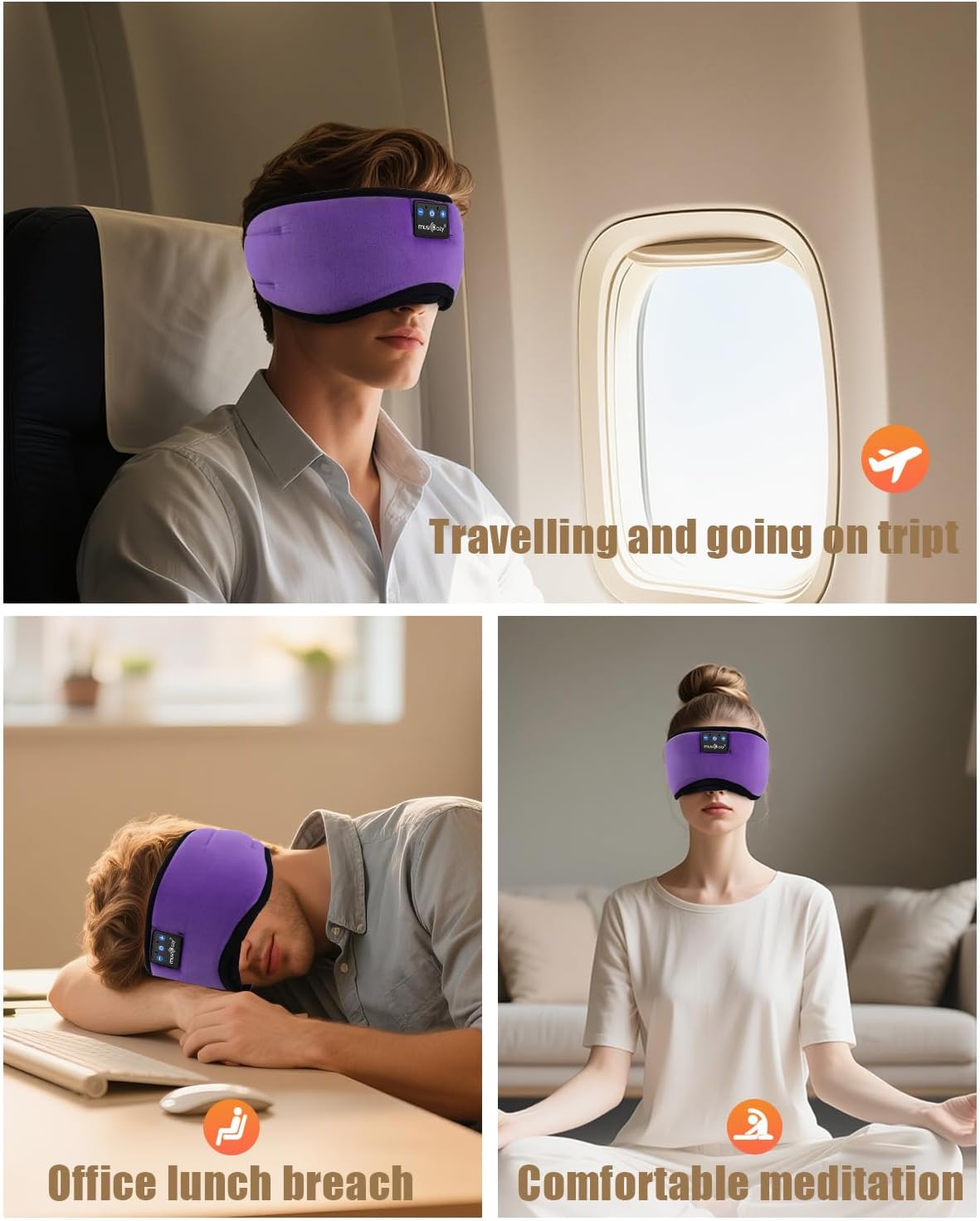 Thumbnail 6 de MUSICOZY Bluetooth Sleep Mask Headphones 16H