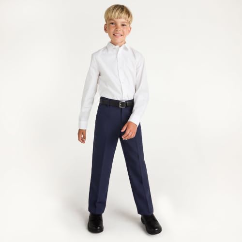 Detalle de Amazon Essentials Boys' School Uniform Trousers (Pack of 2) – Navy, 4-5 Years