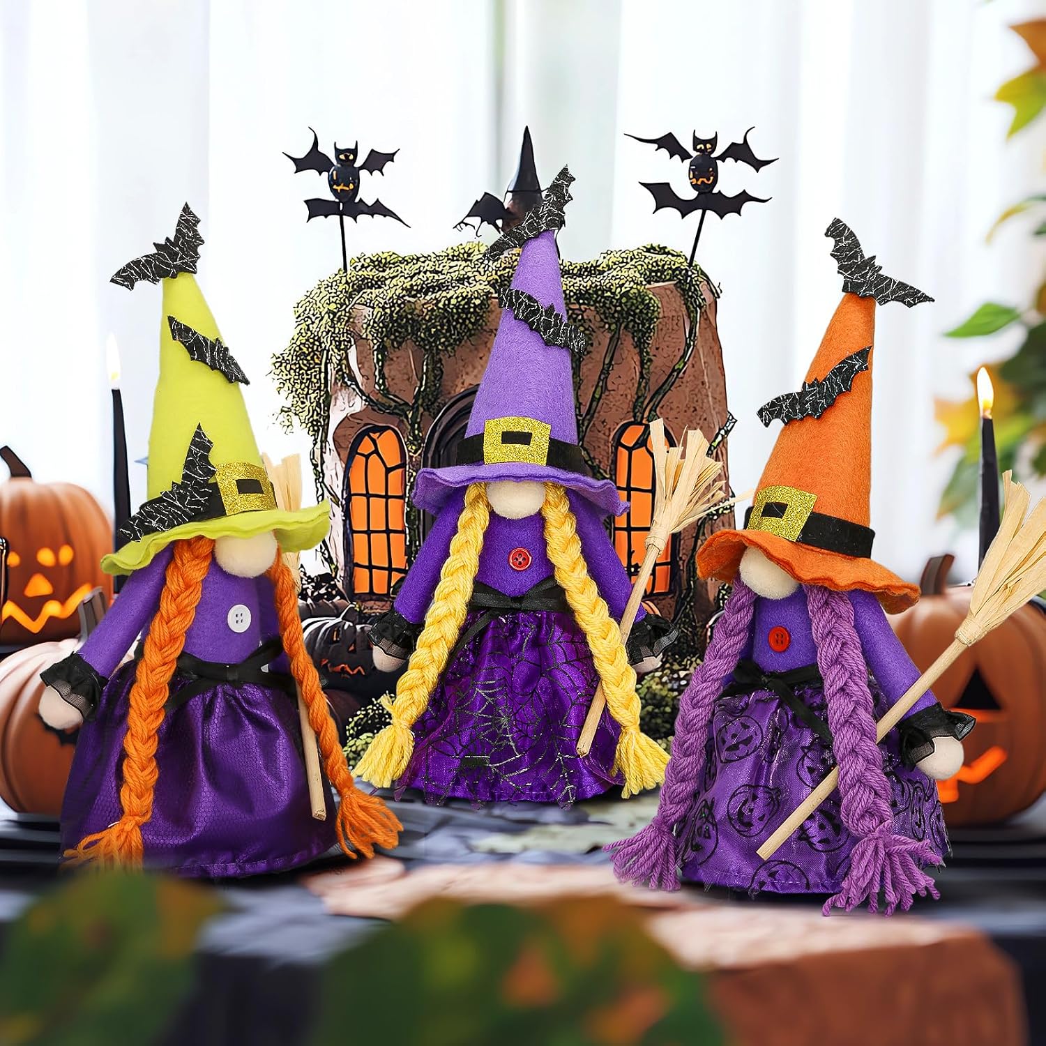 Detalle de Lovinland Halloween Gnome Decor, Purple