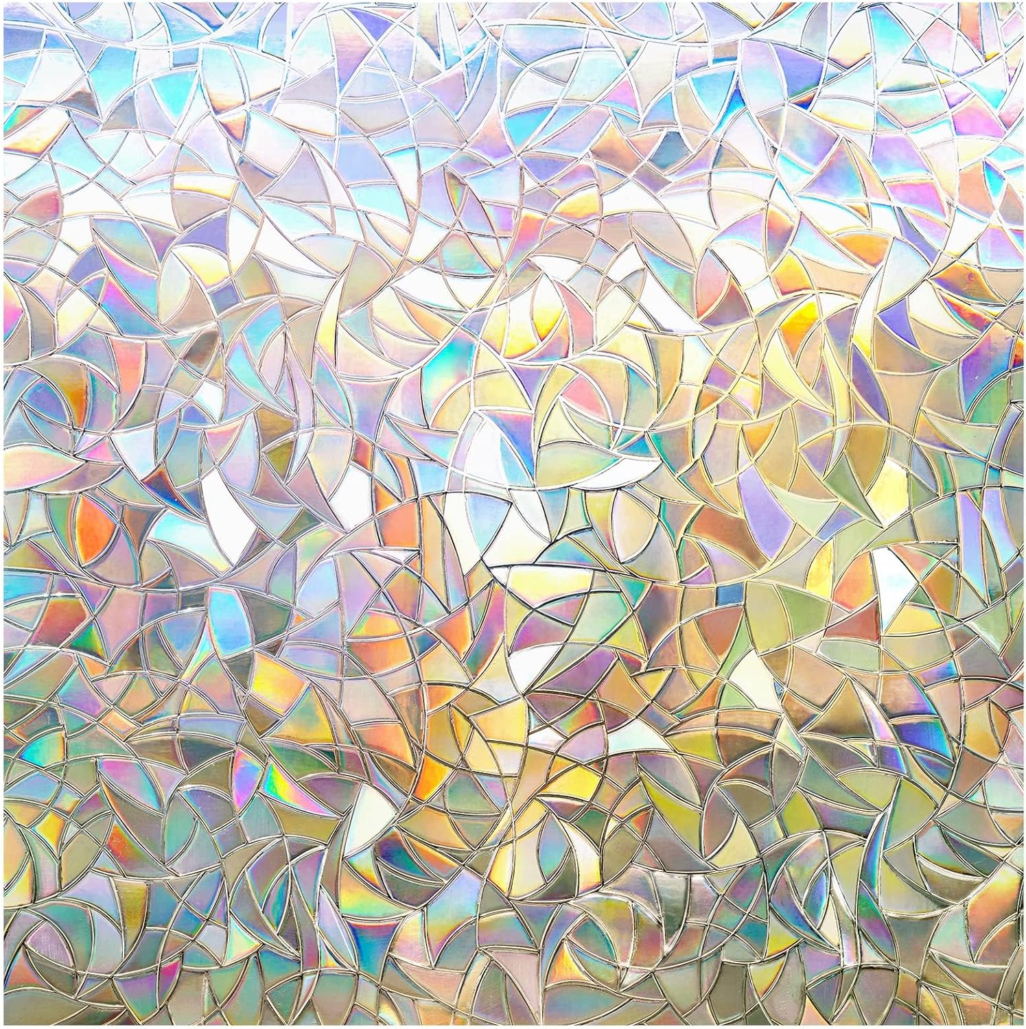 Detalle de rabbitgoo A018-45B-03-3 Rainbow Window Privacy Film, Static Cling, 17.5" x 118.1