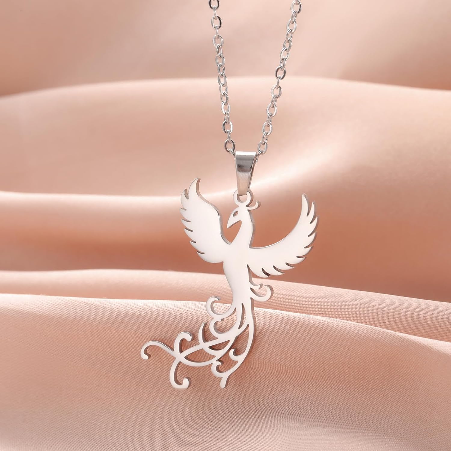 Thumbnail 3 de VASSAGO Rising Phoenix Halskette aus Edelstahl mit Fénix-Anhänger – für Frauen und Männer
