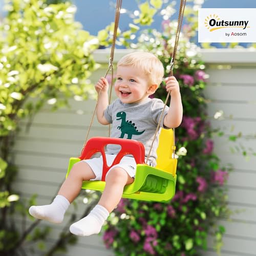 Detalle de Outsunny Columpio Infantil 3 en 1: opción evolutiva para interiores y exteriores