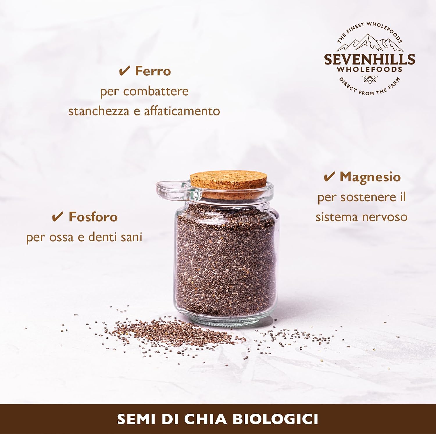 Detalle de Sevenhills Wholefoods Semi di chia 1.8kg 🥗