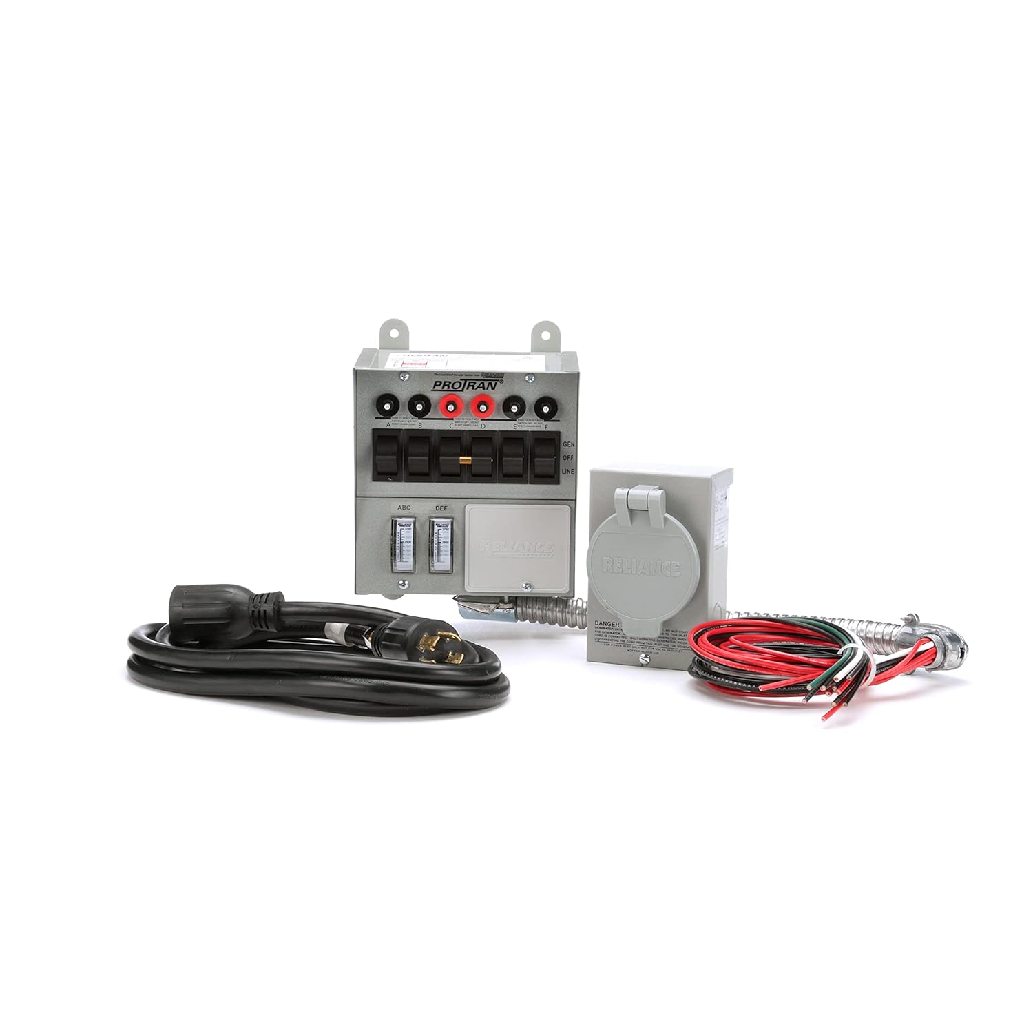 Thumbnail 1 de Reliance Controls 31406CWK 30 Amp 6-Circuit Pro/Tran Transfer Switch Kit for Generators (7500 Watts) — Gray