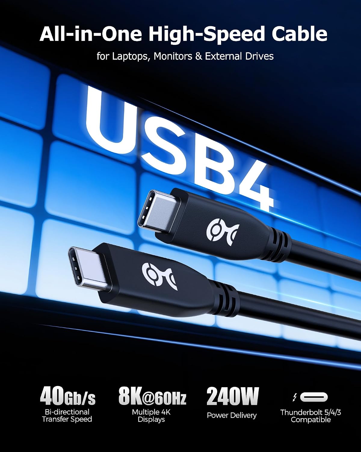 Detalle 2 de Cable Matters USB4 Kabel 2 m