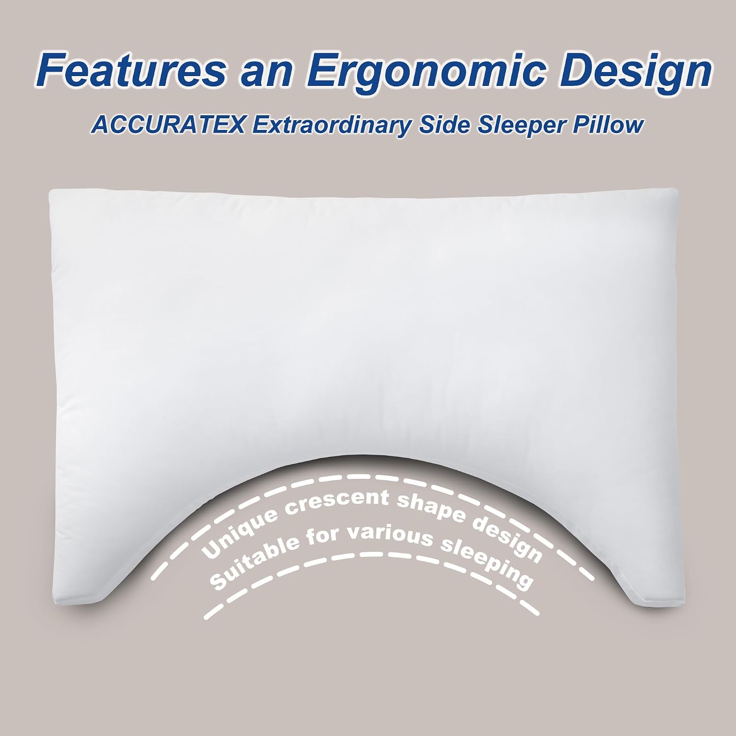 Detalle de ACCURATEX Side Sleeper Pillow, Queen Size