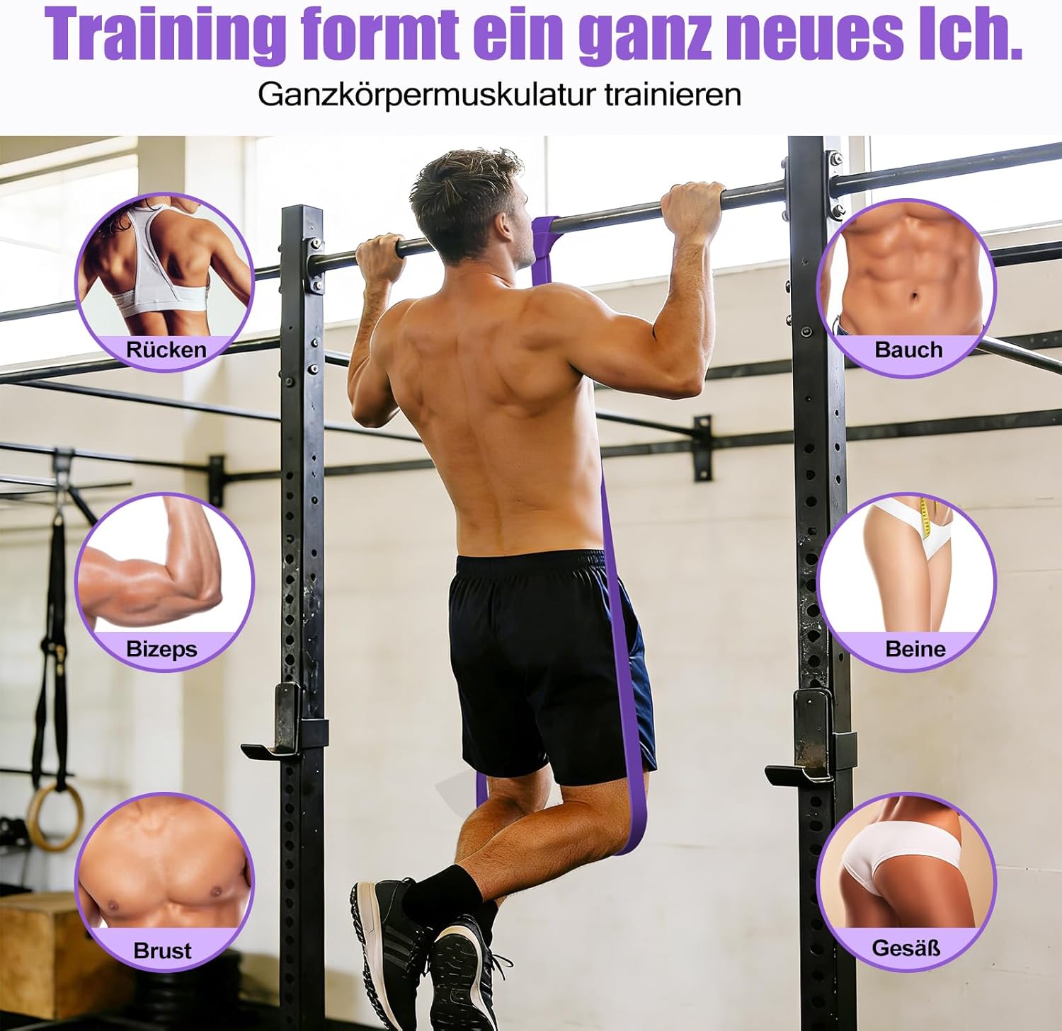 Detalle 1 de Fokky Fitnessbänder Widerstandsbänder Set 5 Stufen