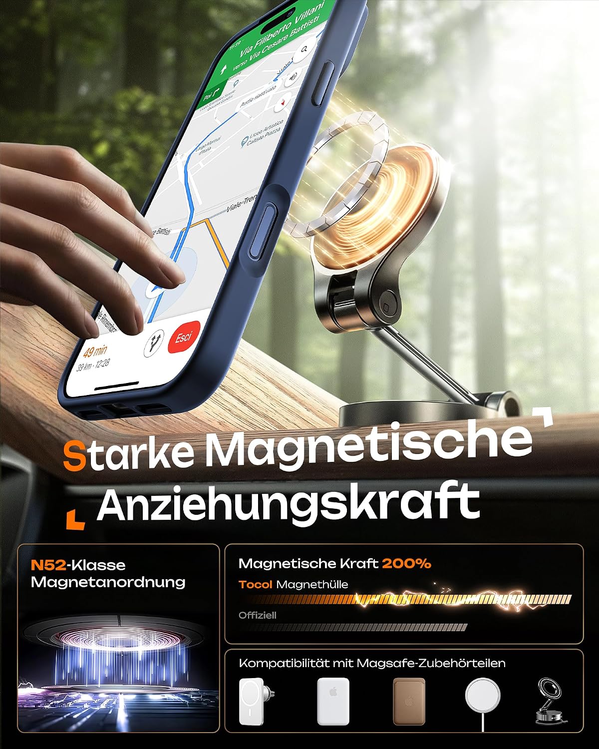 Thumbnail 4 de TOCOL iPhone 17 Pro Max Hülle 6,9" – MagSafe, blau