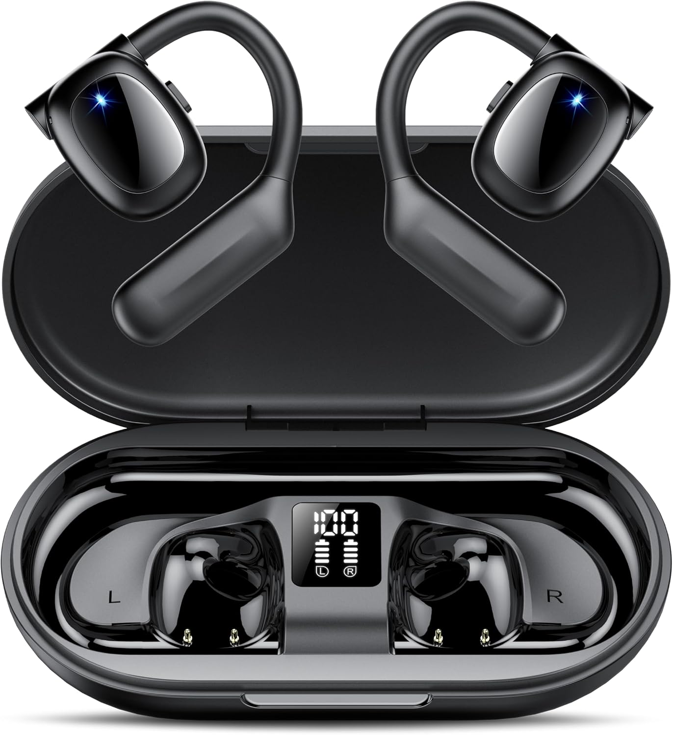Detalle de Hendari Open Ear Headphones with Air Conduction and Bluetooth 5.3