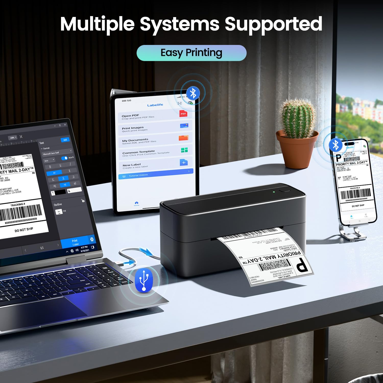 Thumbnail 2 de Phomemo Stampante Termica per Etichette Bluetooth 4x6 – Stampa wireless affidabile per spedizioni e gestione magazzino